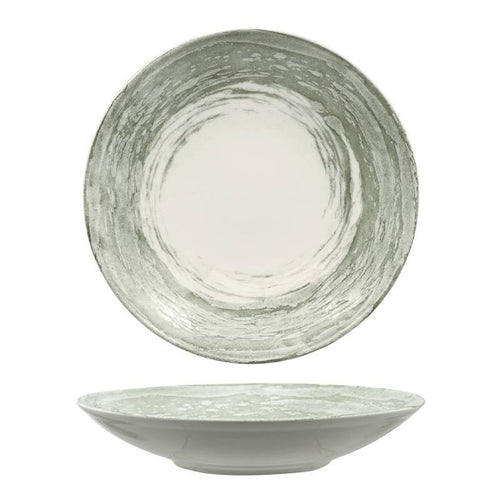 30 Cm Lioness Focus Grey Deep Plate in Porcelain