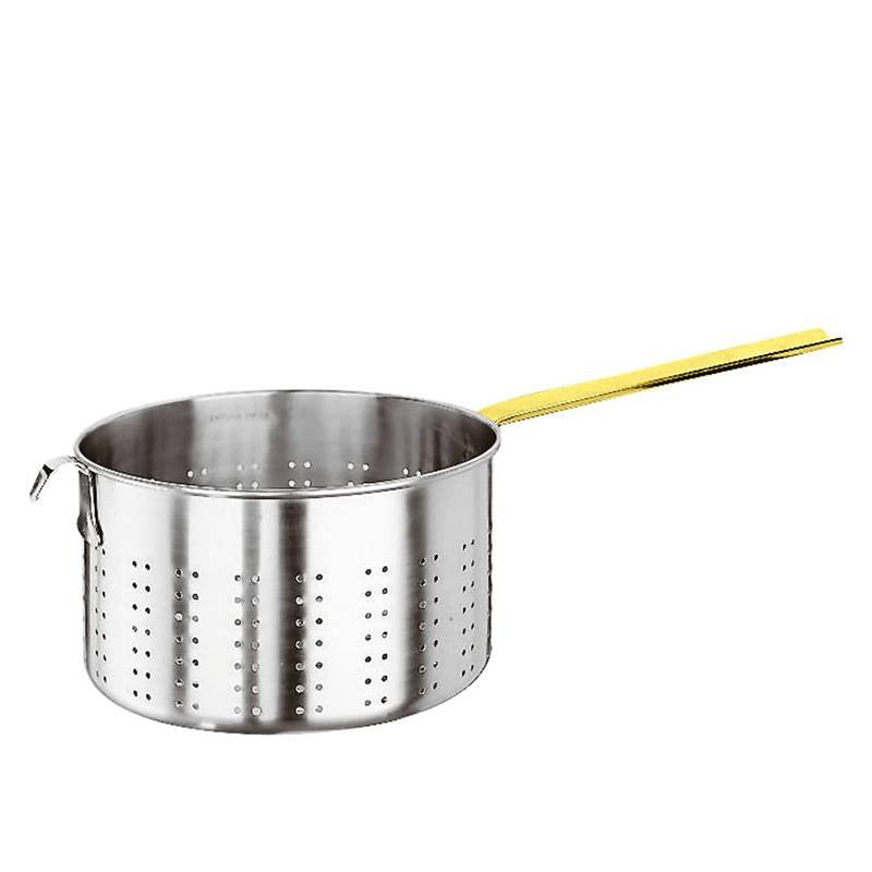 20 cm - Paderno Serie 2000 glutenfreier Nudeltopf mit Henkel aus Edelstahl