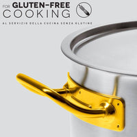 24 cm - Paderno Serie 2000 Konischer Nudelsieb Gluten Free aus Edelstahl