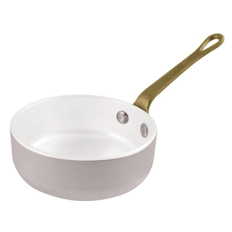 10 Cm Paderno Miniature Mini cacerola baja de aluminio con mango latón