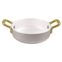 12 Cm Paderno Miniature Mini-Töpfchen aus Aluminium mit Messinggriffen