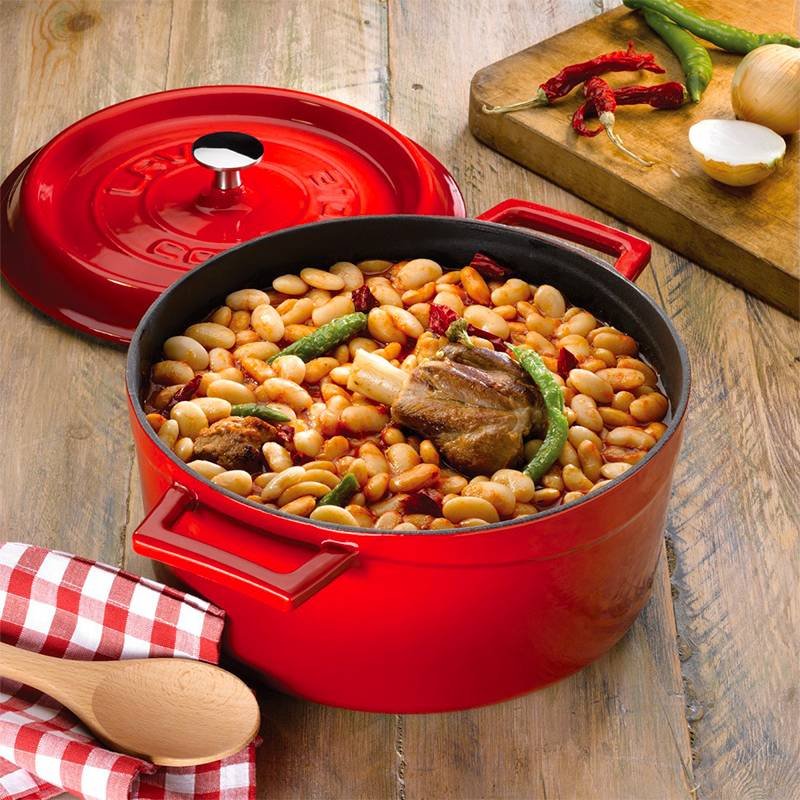 28 Cm Paderno Casseruola Rotonda In Ghisa Smaltata