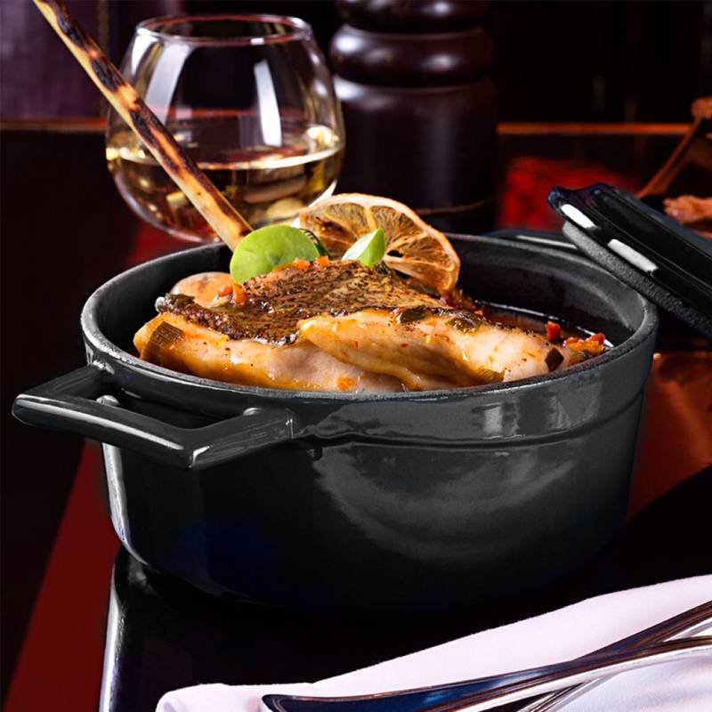 24 Cm Paderno Round Enameled Cast Iron Saucepan