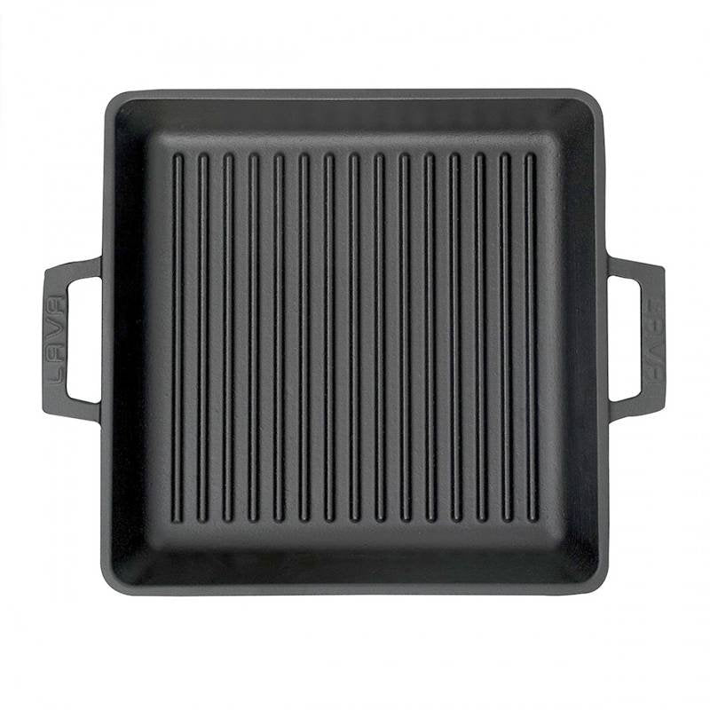 26X26 Cm Paderno Plancha carrée en fonte émaillée
