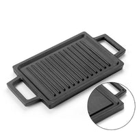 22X15 Cm Paderno Rectangular Grill Pan in Enameled Cast Iron Reversible
