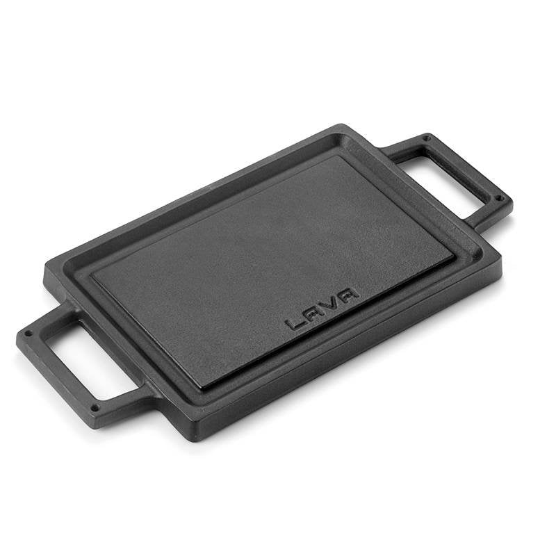 22X15 Cm Paderno Rectangular Grill Pan in Enameled Cast Iron Reversible