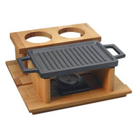 22X15 Cm Paderno Rectangular Tabletop Barbecue in Enameled Cast Iron