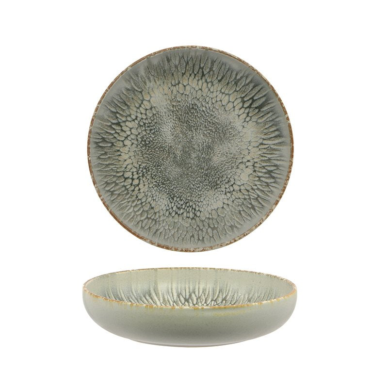 22 Cm Dust Assiette creuse en grès Set 4 Pcs