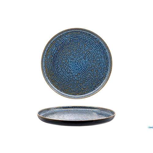 17.5 cm Okeanos flat stoneware plate set of 4