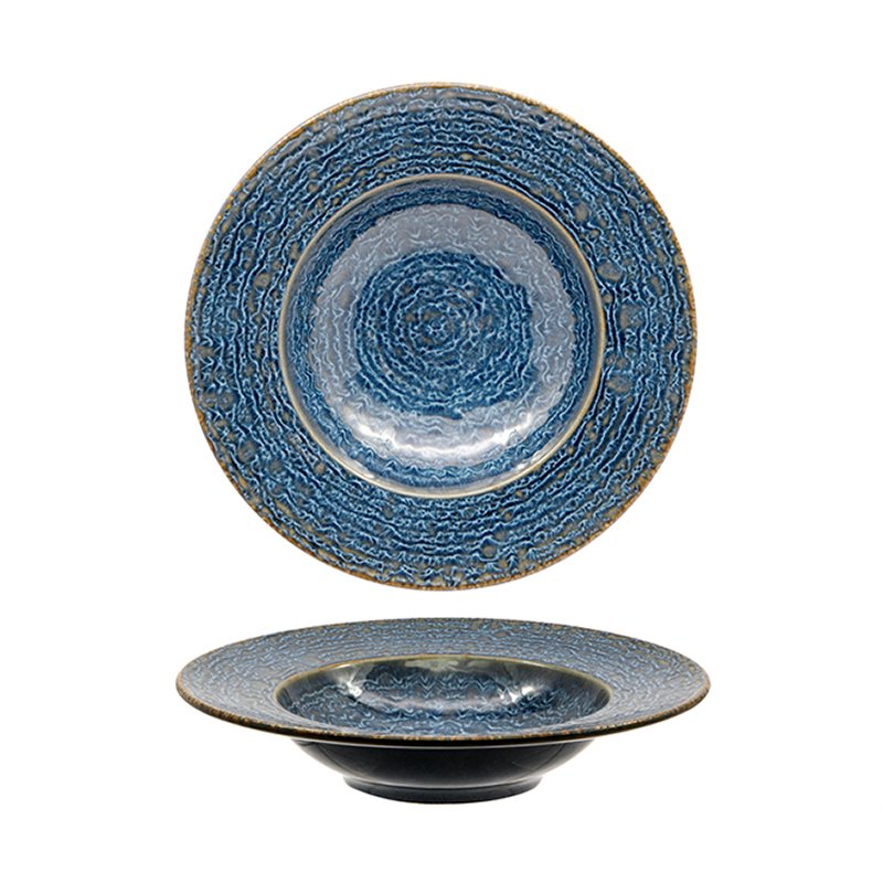 27 Cm Okeanos Piatto Pasta In Stoneware Set 4 Pz
