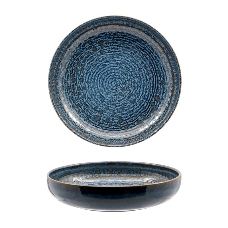 22 Cm Okeanos Piatto Fondo In Stoneware Set 4 Pz