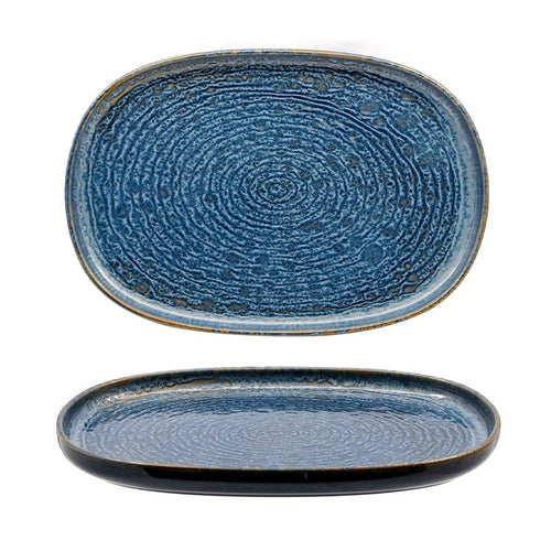 33 Cm Okeanos Oval Serving Platter in Stoneware Set 4 Pcs