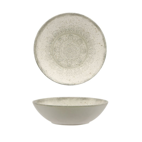 22 Cm Lace Deep Plate In Stoneware