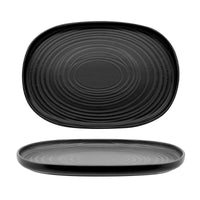 33 Cm Lace Plat ovale en grès Set de 4 pz