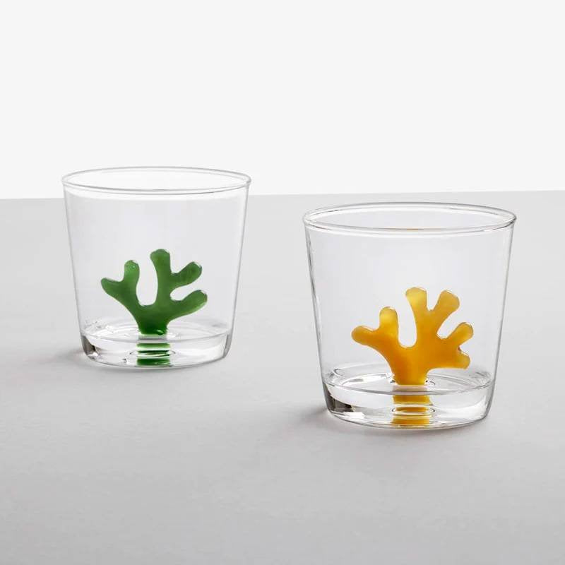 35 Cl Ichendorf Coral Reef Bicchiere Acqua Corallo In Vetro Borosilicato