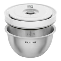 Zwilling Fresh & Save kom set met vacuumdeksels in roestvrij staal - set 6 stuks