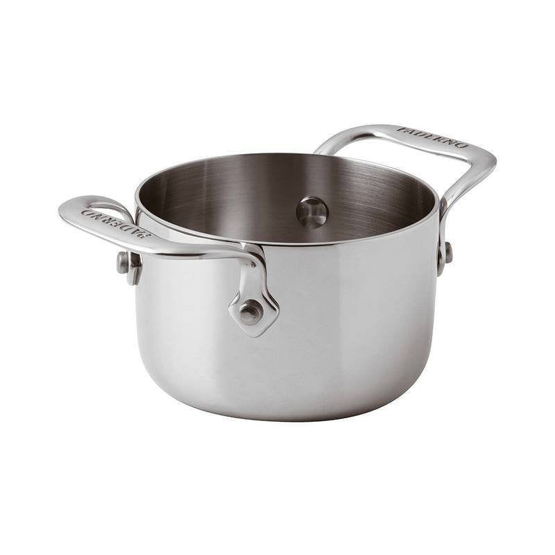 10 cm - Paderno Series 12200 Miniature High Saucepan In Stainless Steel