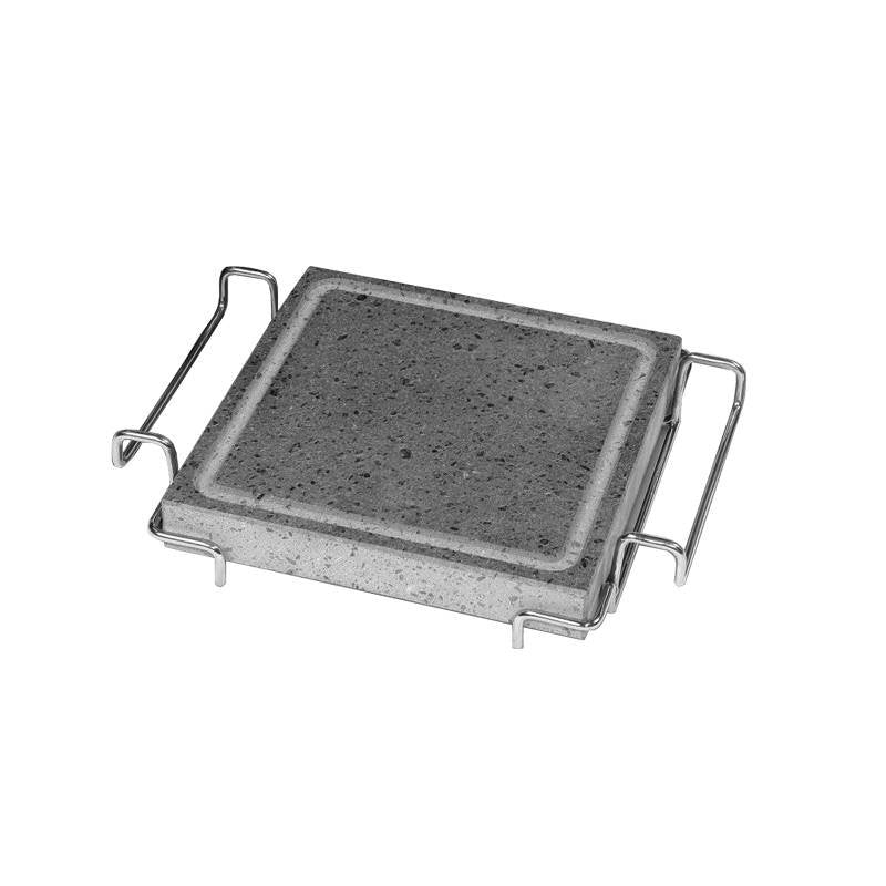 21 Cm Ilsa Convivio Vierkante Lavasteen met Stand