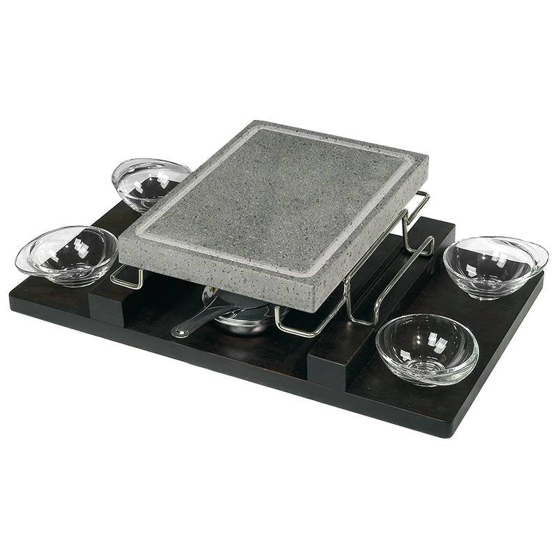21X29 Cm Ilsa Convivio Rectangular Lava Stone with Stand