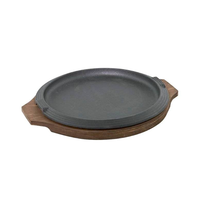 16 Cm Ilsa Gietijzeren Bord met Houten Stand