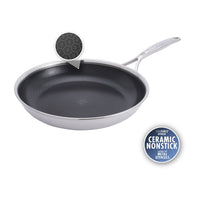 Zwilling Peak anti-aanbak ondiepe pan in roestvrij staal met Ceraforce Hycoat coating