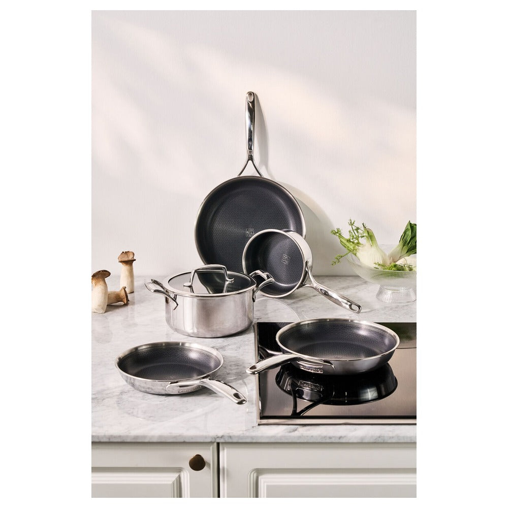 Zwilling Peak anti-aanbak ondiepe pan in roestvrij staal met Ceraforce Hycoat coating