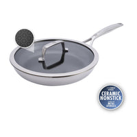 Zwilling Peak anti-aanbak ondiepe pan in roestvrij staal met Ceraforce Hycoat coating
