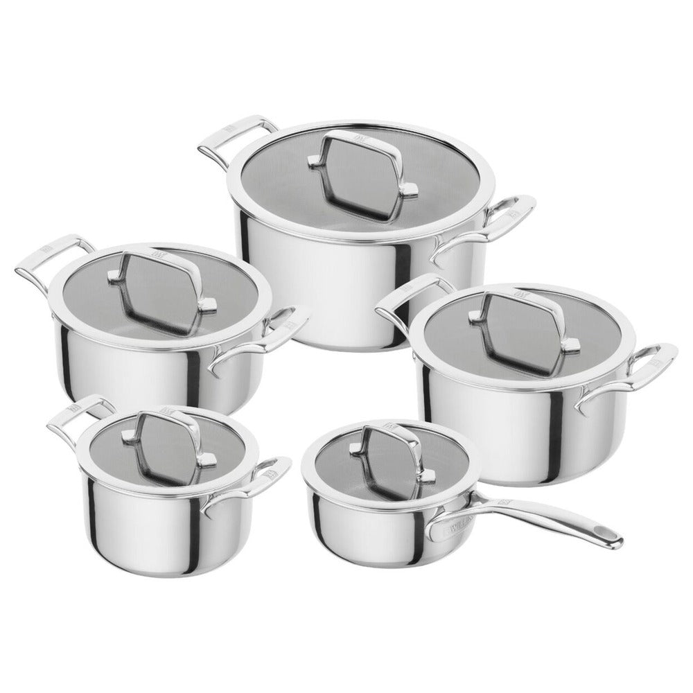 Zwilling Peak Antihaft-Töpfeset Aus Edelstahl Mit Ceraforce Hycoat Beschichtung - Set mit 5 Stück