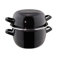 Ilsa Cocotte para moluscos de porcelana con tapa de hierro