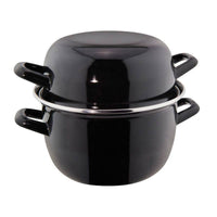 Ilsa Cocotte para moluscos de porcelana con tapa de hierro