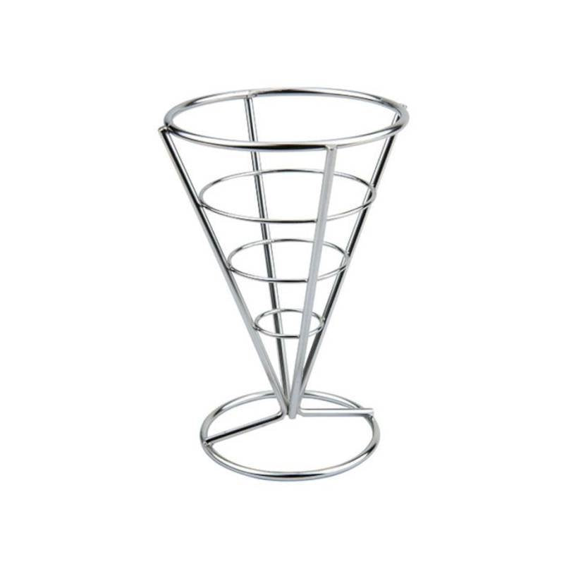10 Cm Ilsa Mini Cestello Porta Snack Conico In Acciaio Inox 18 10