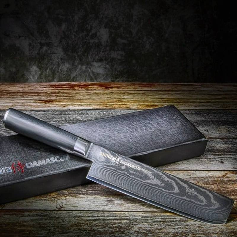 16,7 cm Samura Damascus cuchillo Nakiri acero damasco