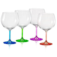 82 Cl Crystalex Bohemia Rainbow Verre Gin Tonic En Verre Set de 4 Pcs