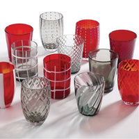 Zafferano Melting Pot water glass in glass - set of 6 pieces