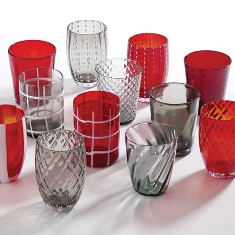 Zafferano Melting Pot water glass in glass - set of 6 pieces
