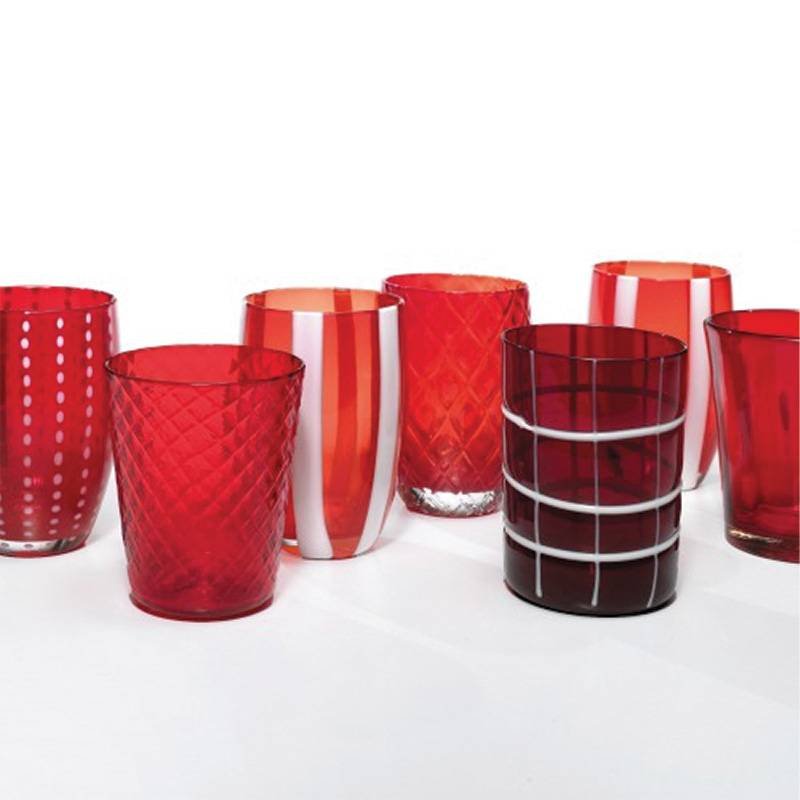 Zafferano Melting Pot water glass in glass - set of 6 pieces