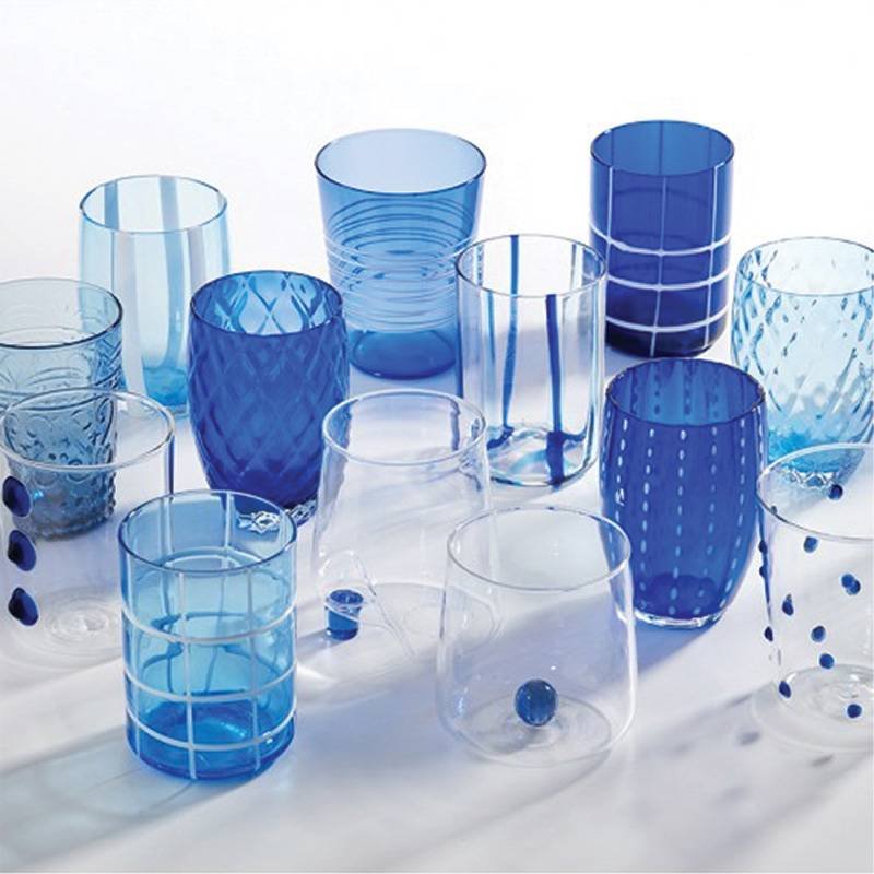 Zafferano Melting Pot water glass in glass - set of 6 pieces