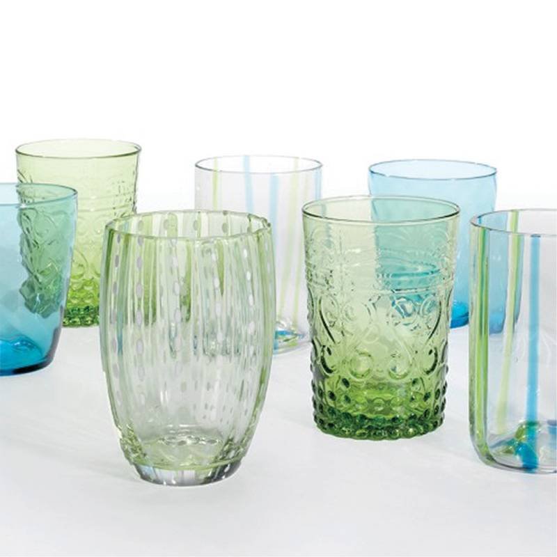 Zafferano Melting Pot water glass in glass - set of 6 pieces