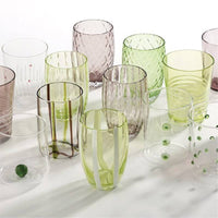 Zafferano Melting Pot water glass in glass - set of 6 pieces