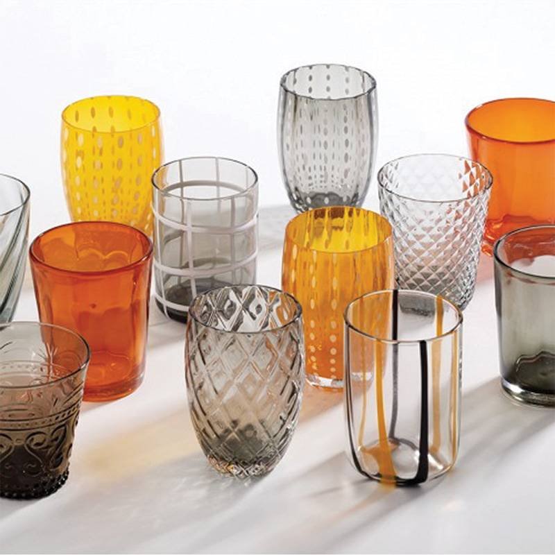 Zafferano Melting Pot water glass in glass - set of 6 pieces
