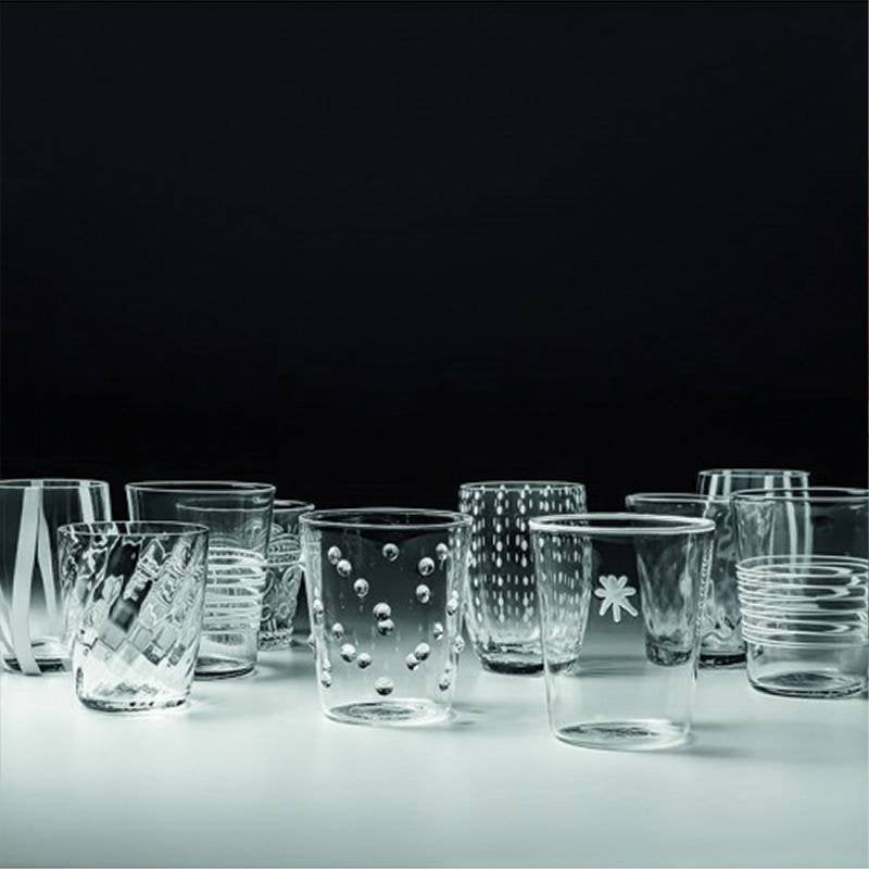 Zafferano Melting Pot water glass in glass - set of 6 pieces