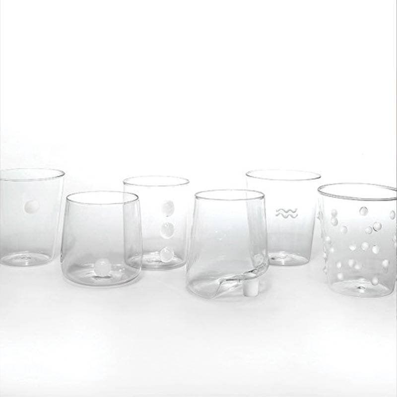 Zafferano Melting Pot water glass in glass - set of 6 pieces