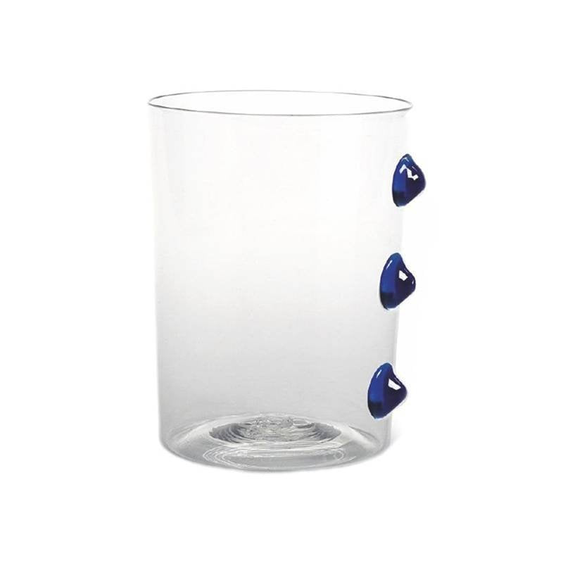 37 Cl Zafferano Petoni Verre À Eau 3 Points Verticaux En Verre Borosilicate Set 6 Pezzi