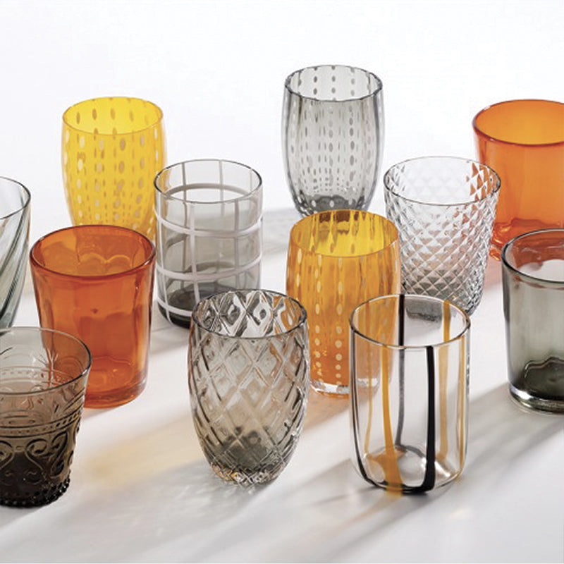 Zafferano Melting Pot water glass in glass - set of 6 pieces