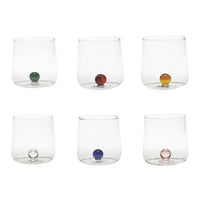 44 Cl Zafferano Bilia Gekleurd Bilia Waterglas in Borosilicaatglas - Set van 6 Stuks