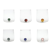 44 Cl Zafferano Bilia Gekleurd Bilia Waterglas in Borosilicaatglas - Set van 6 Stuks
