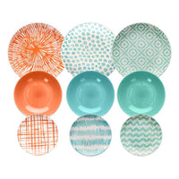 Tognana Louise Agua Dinnerware Set In Ceramic Set 18 Pcs