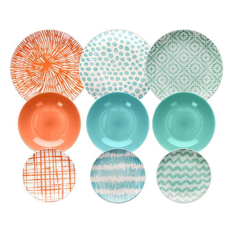 Tognana Louise Agua Dinnerware Set In Ceramic Set 18 Pcs