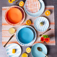 Tognana Louise Agua Dinnerware Set In Ceramic Set 18 Pcs