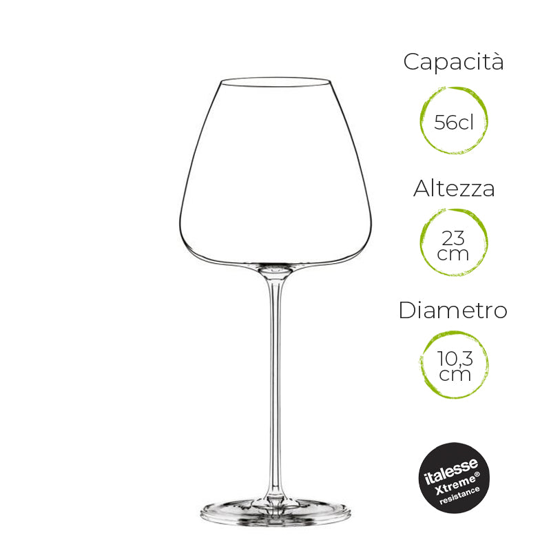 56 Cl Italesse T Made 55 Copa de Cata en Vidrio - Set de 6 Piezas